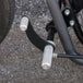 A close up of a TC Bros. Yamaha XS650 Forward Controls Kit motorcycle&