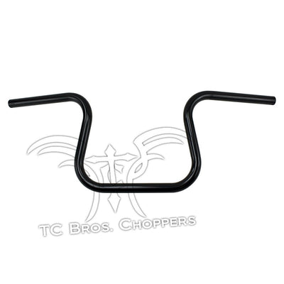 A TC Bros. 1" Lane Splitter™ Handlebars - Black with the TC Bros logo on it.