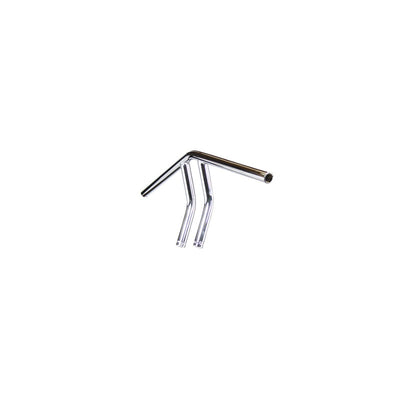 A TC Bros. 1" Whiskey Handlebars - Chrome on a white background, featuring dimpled detailing.