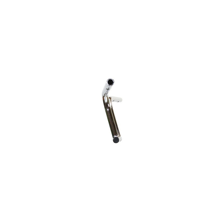 The TC Bros. 1" Speedline Handlebar, by TC Bros., features chrome construction with a wide rise and flat ends, set against a plain white background and inspired by the style of classic Harley handlebars.