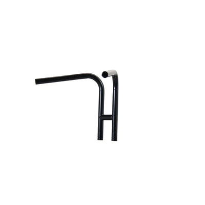 A TC Bros. 1" Rabbit Ears Handlebars - Black Smooth on a white background.