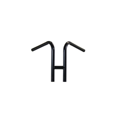 A pair of TC Bros. 1" Rabbit Ears Handlebars - Black Smooth on a white background.