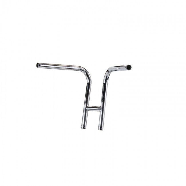 The TC Bros. 1" Rabbit Handlebar by TC Bros. features a high-rise, H-shaped chrome design, shown against a plain white background.