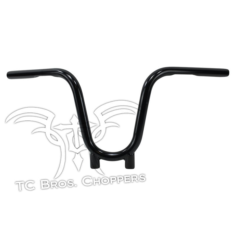 A TC Bros. 1" Bootlegger Handlebar with the word tc bros choppers on it.