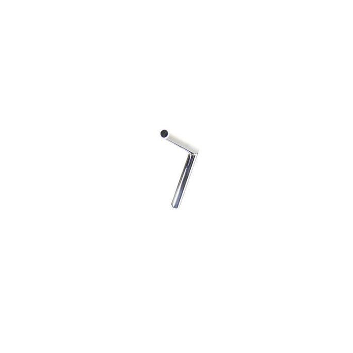 Two TC Bros. 1" Slant Z Handlebars—one chrome, one black—are shown parallel on a white background. Ideal for custom Harley or chopper upgrades, these quality bars are crafted by TC Bros.