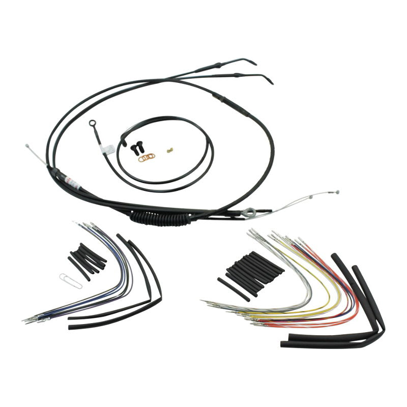 A Burly Extended Cable / Brake Line Kit For 12" Ape Hangers Harley Sportster XL 1997-2003 motorcycle is available.