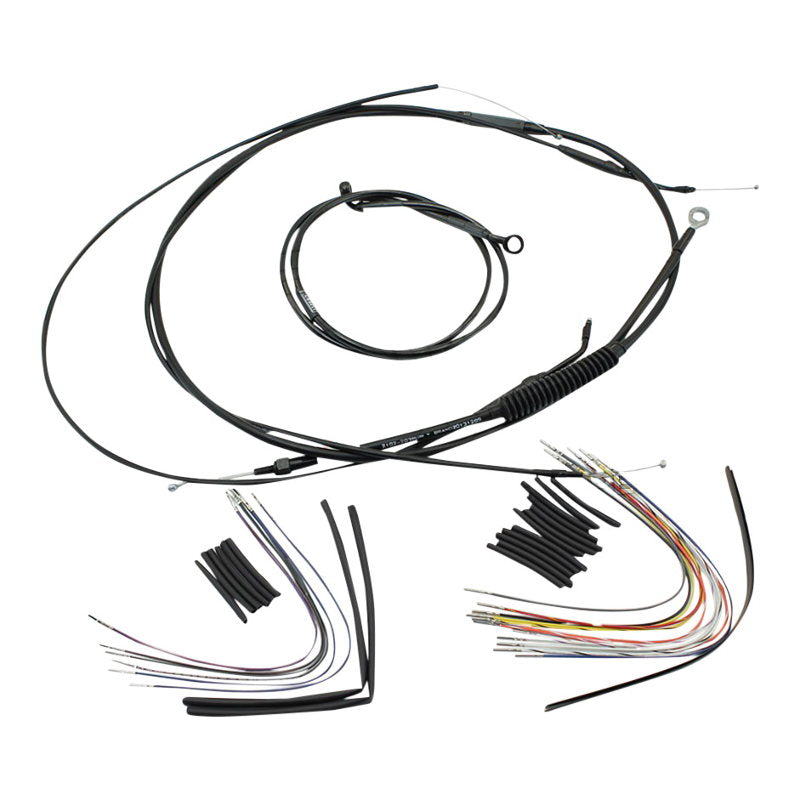 A set of Burly Extended Cable / Brake Line Kit For 16" Ape Hangers for a Harley Sportster XL 1997-2003 motorcycle.