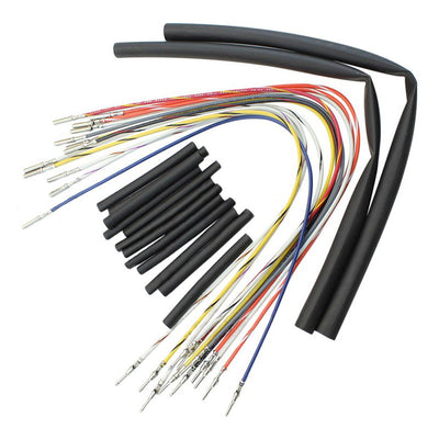 A set of Burly wires and an Extended Cable / Brake Line Kit For 12" Ape Hangers Harley Sportster XL 2004-2006 for a Harley Sportster motorcycle.