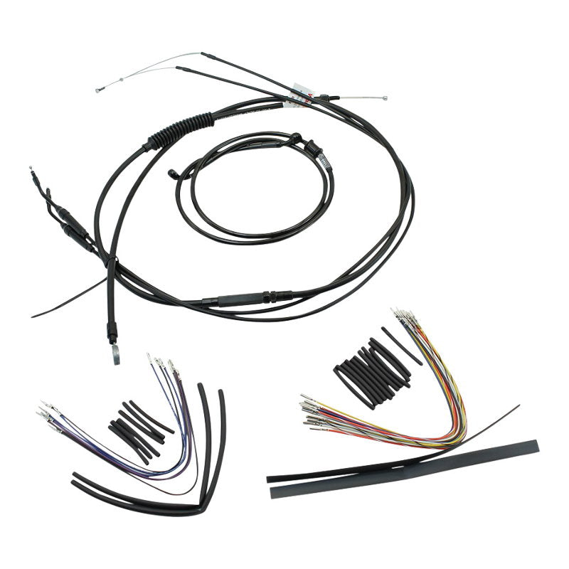 Burly Extended Cable / Brake Line Kit For 16" Ape Hangers Harley Sportster XL 2004-2006 wiring harness kit - cable/line install kit - Burly.