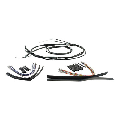 A set of Extended Cable / Brake Line Kit For 16" Ape Hangers Harley Sportster XL 2004-2006 wires and cables, specifically designed for the Burly Harley Sportster.