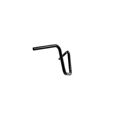 A TC Bros. 7/8" Mini Ape Hanger Handlebars - 8" Black made with American steel tubing, on a white background.