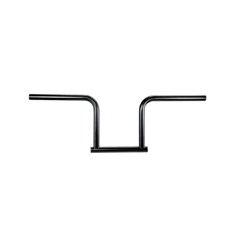 A TC Bros. 7/8" Speedline Handlebar - Black made of American steel tubing with a satin black powdercoat finish on a white background.