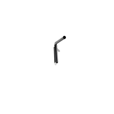 A black and white image of a metal TC Bros. 7/8" Window Handlebars - Black on a white background.