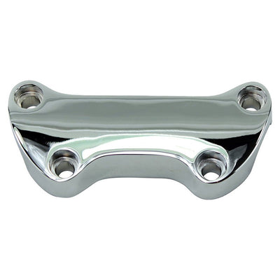 A 1" Handlebar Clamp for Harley - Chrome Smooth by HardDrive on a white background with a smooth finish.