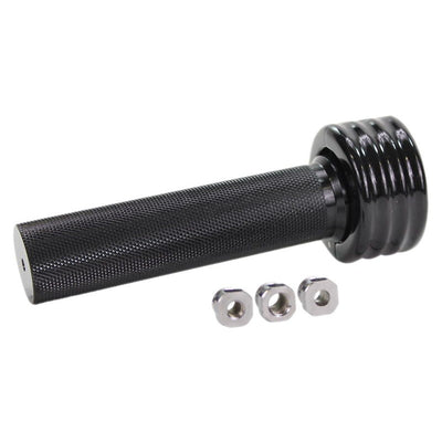 A TC Bros. black handlebar lever with nuts, bolts, and grips.