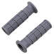 A pair of ODI Hart-Luck Signature Full-Waffle Slip-On 1" Grips - Graphite on a white background.