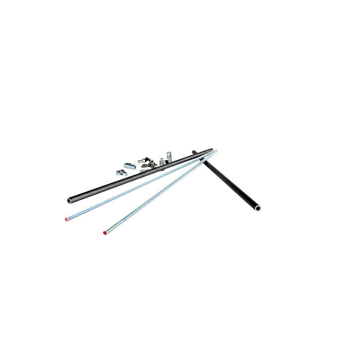 A pair of TC Bros. Universal Linkage Kit metal rods on a white background.