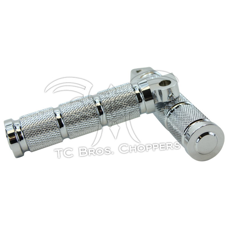 Tc bros chrome plated lever has been replaced with HardDrive Chrome Knurled Foot Pegs For Harley Models 2017-Earlier (pair)