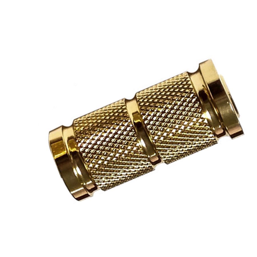 A HardDrive Brass Knurled Shift Peg For Harley Models (each) on a white background.