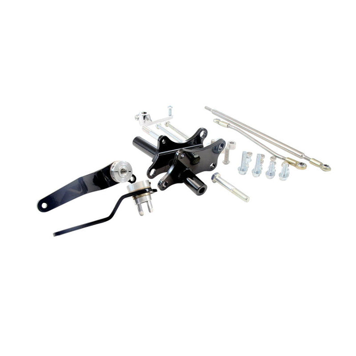 A set of TC Bros. Sportster Forward Controls Kit (NO PEGS) for 91-03 5 Speed and aftermarket Harley pegs for a Harley Sportster.