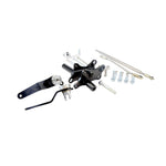A set of TC Bros. Sportster Forward Controls Kit (NO PEGS) for 91-03 5 Speed and aftermarket Harley pegs for a Harley Sportster.