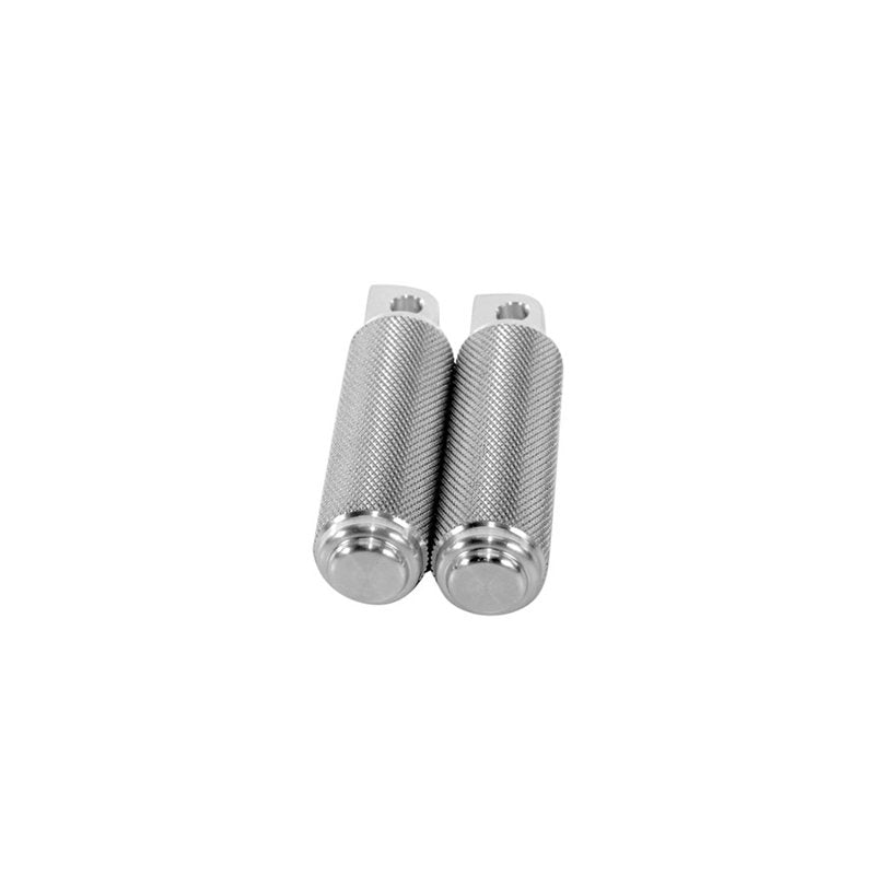 A pair of TC Bros. Nomad Foot pegs for Harley Models - Knurled on a white background providing performance and stability.