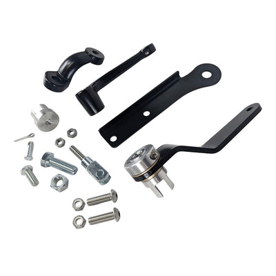 A set of TC Bros. Sportster Mid Controls Kit (NO PEGS) for a Harley Sportster motorcycle, including screws, nuts and bolts.