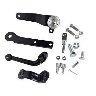 A set of screws, nuts, and bolts for a motorcycle, including the TC Bros. Sportster Mid Controls Kit (NO PEGS) for 1986-1990 4 Speed and USA Made parts.