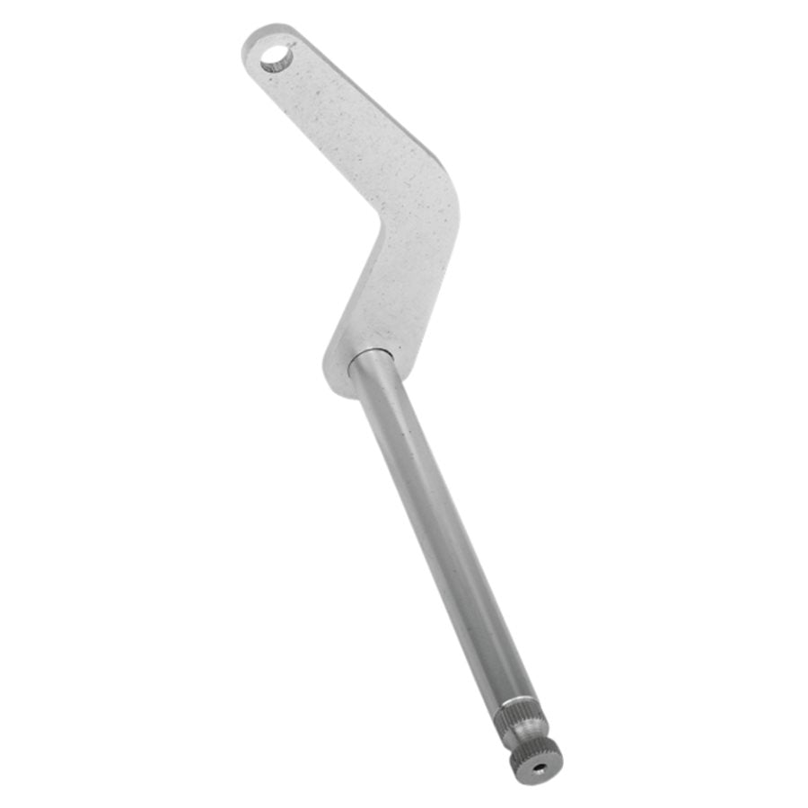A metal handle on a white background, specifically designed for the Mid Control Shifter Shaft for 1991-2005 Dyna Models (OEM 