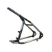 TC Bros. Weld-On Hardtail Kit for 1982-2003 Harley-Davidson Sportster with stock width tire, by TC Bros., includes a steel frame with seat tube and chain stays plus hardware components, all neatly arranged on a white background.