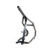TC Bros. Weld-On Hardtail Kit for 1982-2003 Harley-Davidson Sportster with stock width tire, by TC Bros., includes a steel frame with seat tube and chain stays plus hardware components, all neatly arranged on a white background.