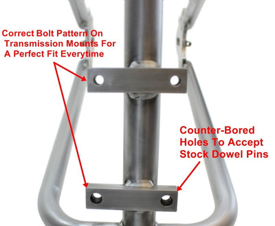 Correct TC Bros. pattern on transmission modules for a Sportster Hardtail Kit for 1982-2003 by TC Bros. (Weld On) fits Stock 130-150 Tire.