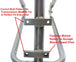 TC Bros. Weld-On Hardtail Kit for 1982-2003 Harley-Davidson Sportster with stock width tire, by TC Bros., includes a steel frame with seat tube and chain stays plus hardware components, all neatly arranged on a white background.
