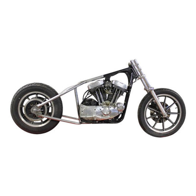 A Sportster Hardtail Kit for 1982-2003 by TC Bros. (Weld On) fits Stock 130-150 Tire motorcycle is shown on a white background.