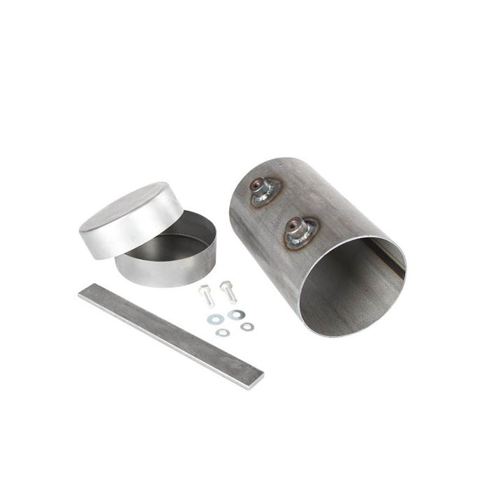 A TC Bros. Electronics Tank pipe with a bolt and a nut, featuring removable caps.