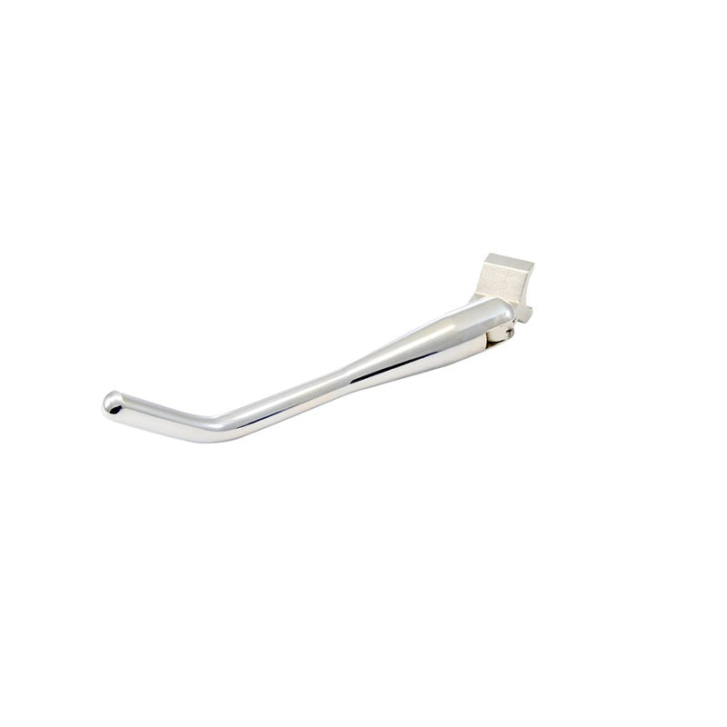 A TC Bros. Chrome Weld On Kick Stand for 1-1/8" Frame Tubing handle on a white background.