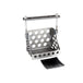Perforated metal throttle pedal assembly with rectangular foot pad and adjustable bracket, perfect for setups using the TC Bros. Holey Battery Box, shown on a white background.