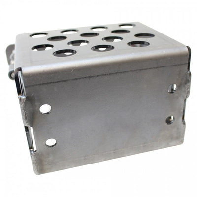 A TC Bros Holey Battery Box for YTX14AH or 12N14 Series, specifically designed for Yamaha XS650 stock size batteries.