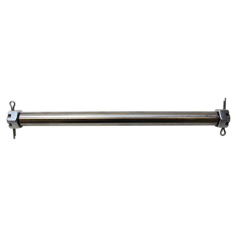 The TC Bros. Stainless Steel Axle Kit features a metal rod with clamps and eye bolts at each end, shown horizontally against a white background.