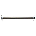 The TC Bros. Stainless Steel Axle Kit features a metal rod with clamps and eye bolts at each end, shown horizontally against a white background.