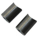 Ten TC Bros. Coped Mounting Bungs with curved ends and threaded holes are shown on a white background beside “COPED” in bold black letters. Ideal for custom fabrication, they deliver a secure fit from TC Bros.