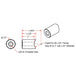 Ten TC Bros. Coped Mounting Bungs with curved ends and threaded holes are shown on a white background beside “COPED” in bold black letters. Ideal for custom fabrication, they deliver a secure fit from TC Bros.