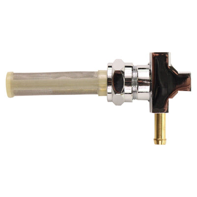 An image of a 13/16" Female Fuel Valve Petcock 90 Degree with a brass handle by Moto Iron®.