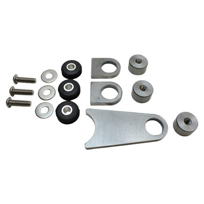 A TC Bros Heavy Duty Oil Tank Mounting Kit For 1982-2003 Sportster Hardtail with universal applications, including metal parts, hardware, and an oil tank mounting kit.