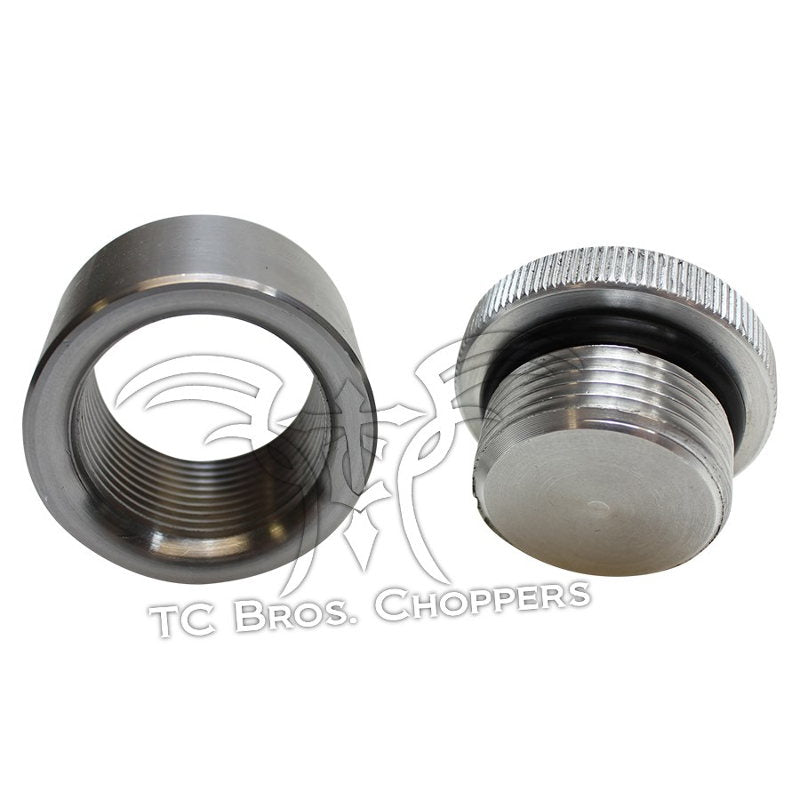 TC Bros Aluminum Unvented Filler Cap with Bung for Oil or Gas Tanks - TC Bros.