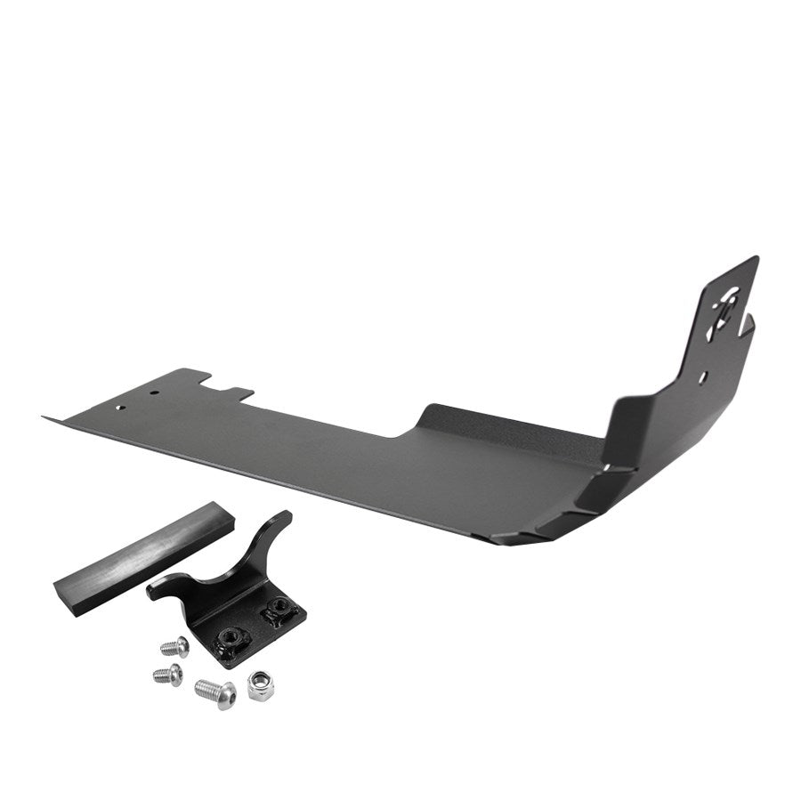 A TC Bros. skid plate for the rear bumper of a car.