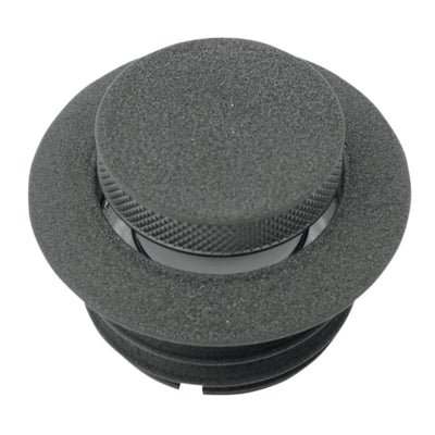 An image of a Drag Specialties Pop-Up Gas Cap - Vented - Black on a white background.