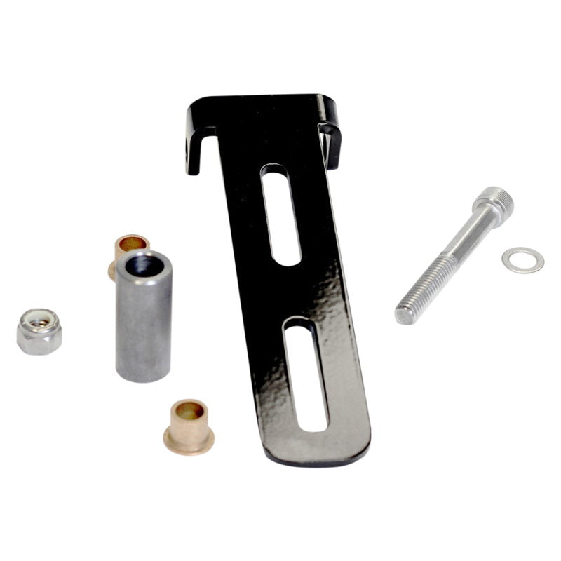 A durable TC Bros. metal bracket, with screws and nuts, designed for adjustability.