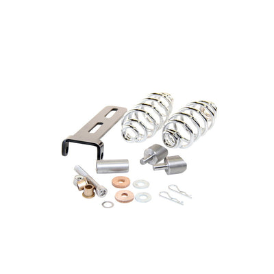 A set of TC Bros. Solo Seat Mounting Kit (with 5" springs), nuts and bolts on a white background.