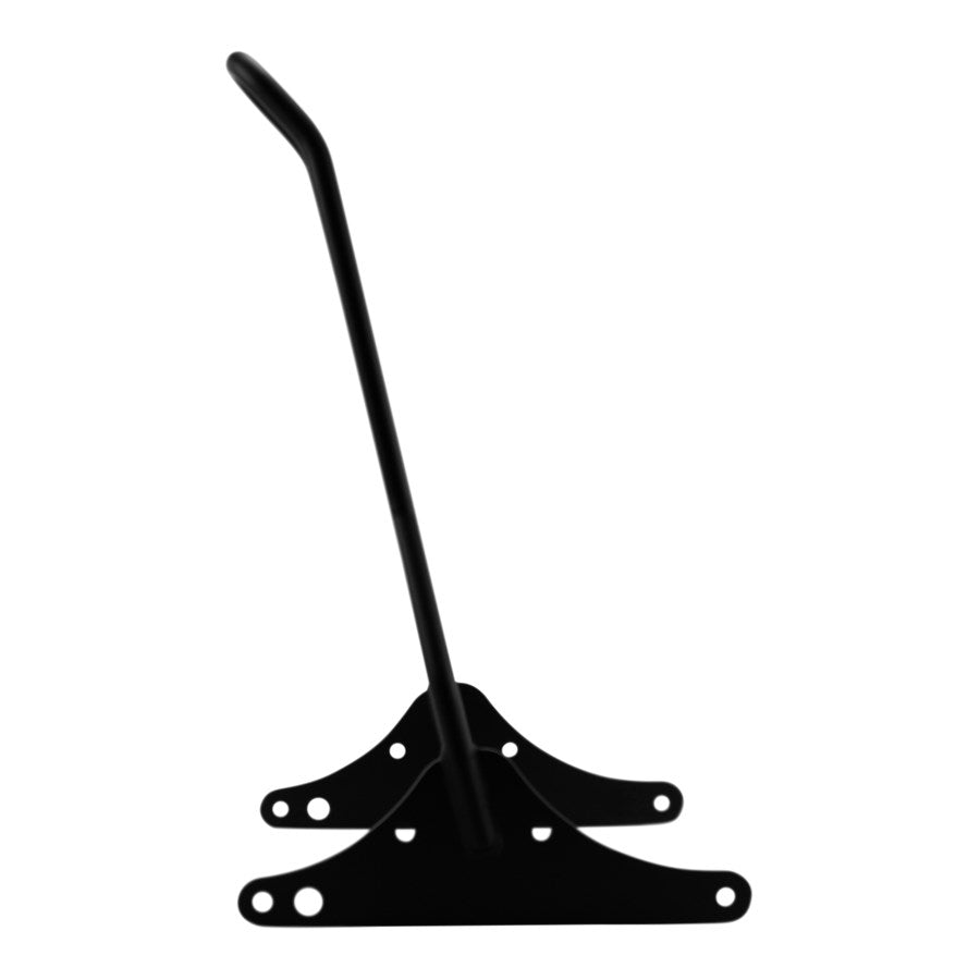 A metal stand with a handle, perfect for attaching the TC Bros. Dyna 02-05 Kickback Sissy Bar Black or gear.